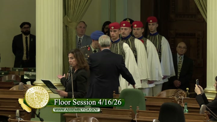 Evzones: Greek Presidential Guard Honors Democracy in California Assembly